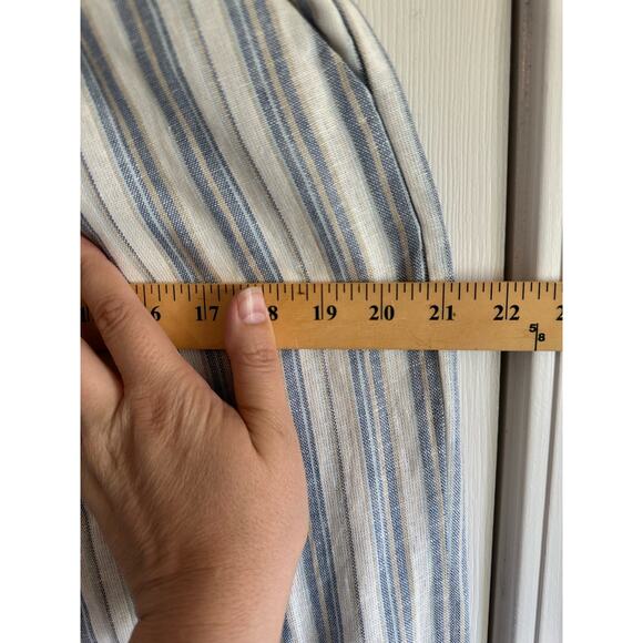 Love Tree Linen Blend Wide Leg Striped Pants NWOT Size Large - Picture 10 of 11